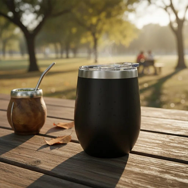 VASO TE RMICO MATE 360ML CON TAPA COLOR NEGRO - 3