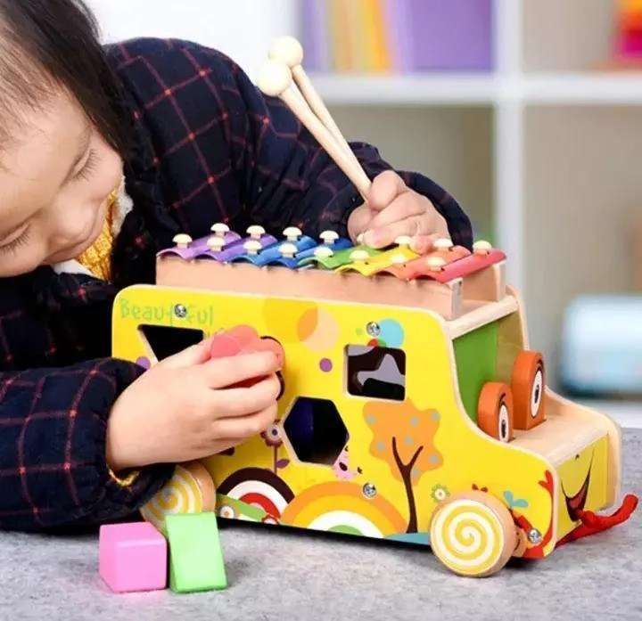 JUGUETE DIDACTICO DE MADERA PARA ARRASTRAR Y APRENDER - 9