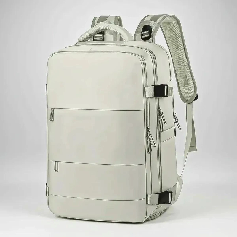 MOCHILA DE VIAJE IMPERMEABLE CON PUERTO USB Y COMPARTIMENTOS - 1