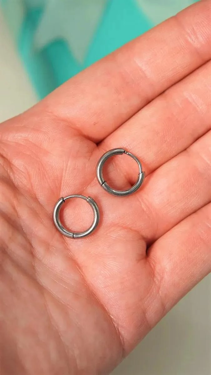 AROS ARGOLLAS LISAS DE TITANIO 10MM PARA USO DIARIO - 3