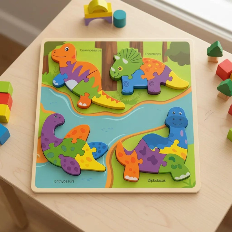 PUZZLE 3D INFANTIL DE DINOSAURIOS PARA NIÑOS DE 3 A 7 AÑOS - 1