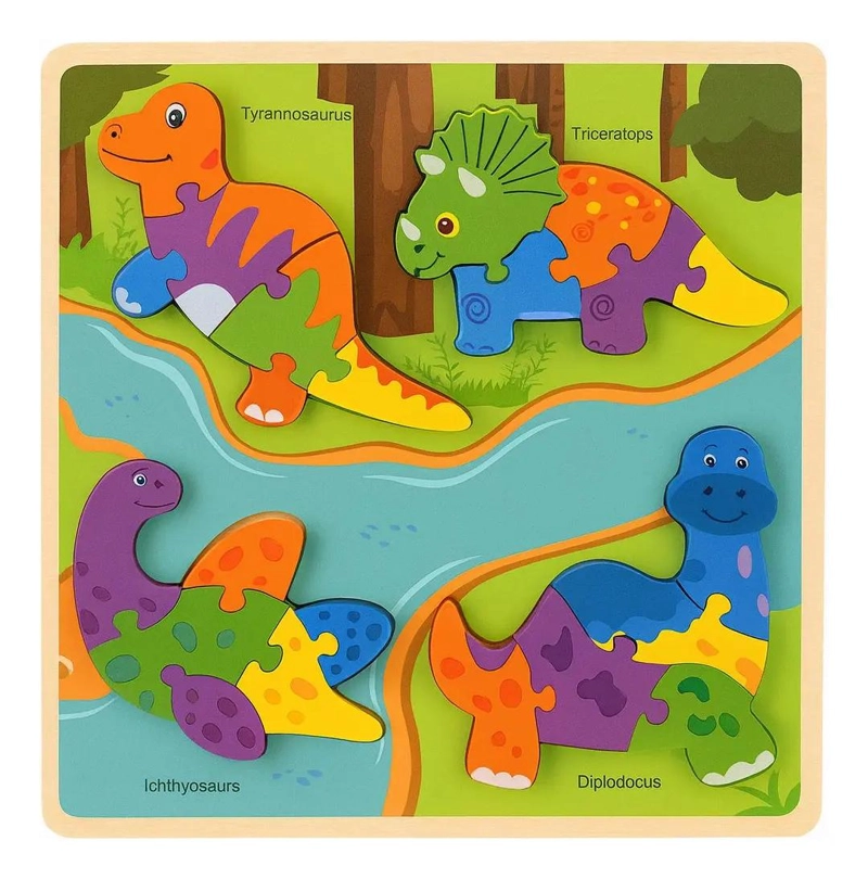 PUZZLE 3D INFANTIL DE DINOSAURIOS PARA NIÑOS DE 3 A 7 AÑOS - 3