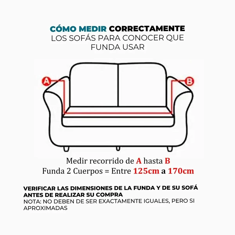 FUNDA PROTECTORA PARA SOFA CUADRILLE 2 CUERPOS ESTILO MODERNO - 2