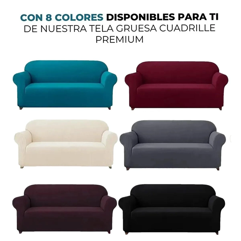 FUNDA PROTECTORA PARA SOFA CUADRILLE 2 CUERPOS ESTILO MODERNO - 4