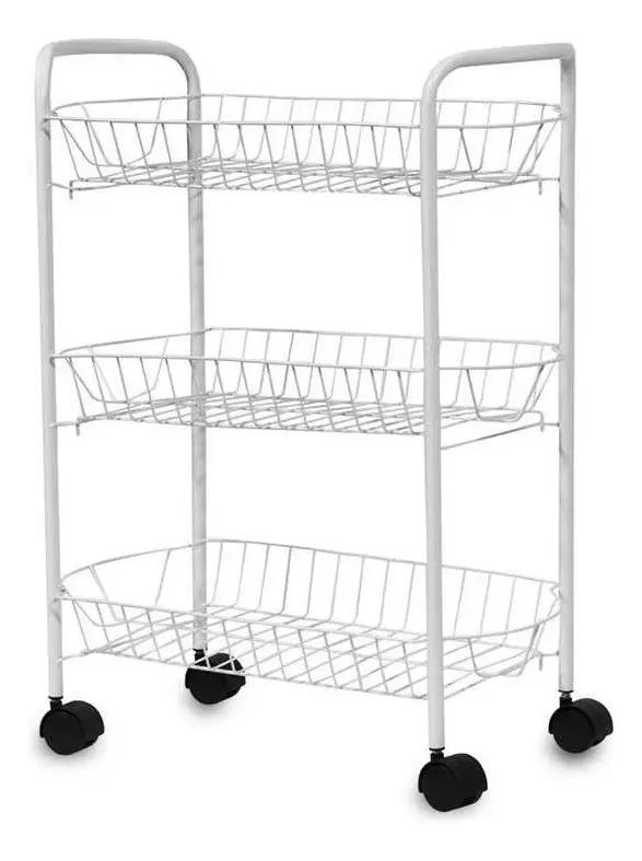 CARRITO MULTIUSO DE 4 CESTAS CON RUEDAS PARA VERDURAS - 1