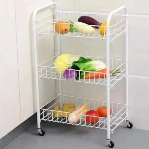 CARRITO MULTIUSO DE 4 CESTAS CON RUEDAS PARA VERDURAS - 3