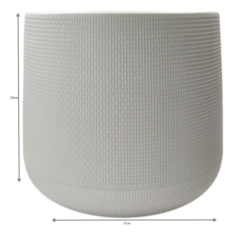 MACETERO REDONDO DE PLASTICO IDEAL PARA DECORACION - 2