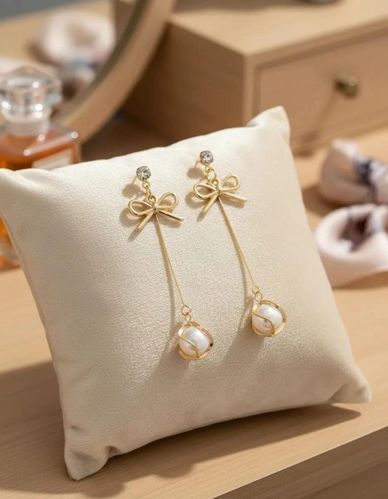 AROS LARGOS DE STRASS CON DISEÑO ELEGANTE Y MODERNO - 1