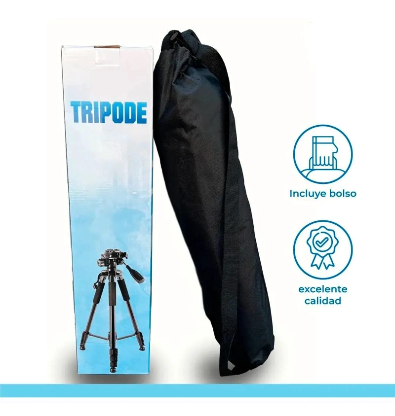 TRIPODE PROFESIONAL DE ALUMINIO 1.7 MTS PARA CAMARAS - 10