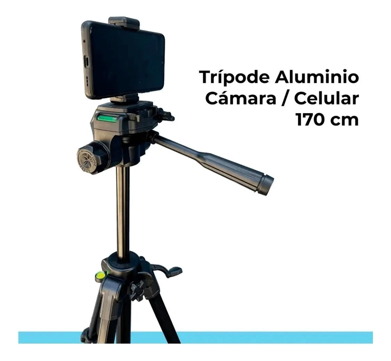 TRIPODE PROFESIONAL DE ALUMINIO 1.7 MTS PARA CAMARAS - 3