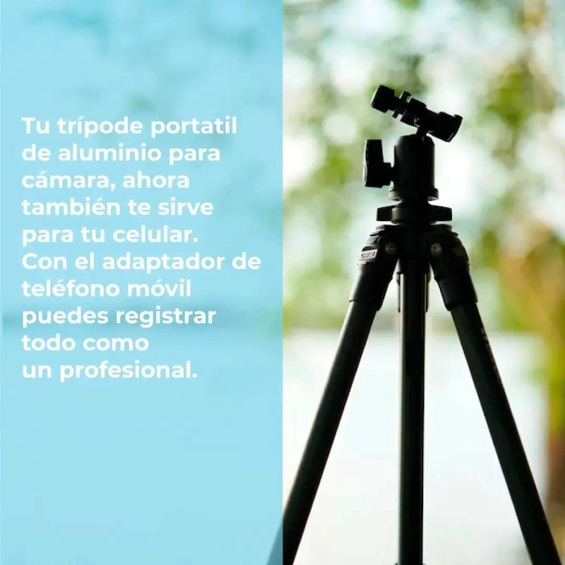 TRIPODE PROFESIONAL DE ALUMINIO 1.7 MTS PARA CAMARAS - 9