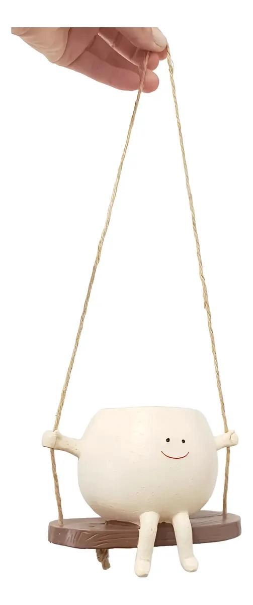 MACETERO COLGANTE DISEÑO CARITA FELIZ PARA PLANTAS - 4