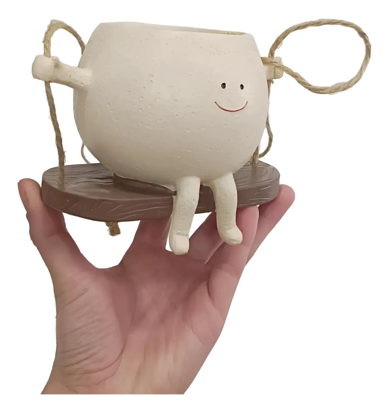 MACETERO COLGANTE DISEÑO CARITA FELIZ PARA PLANTAS - 5