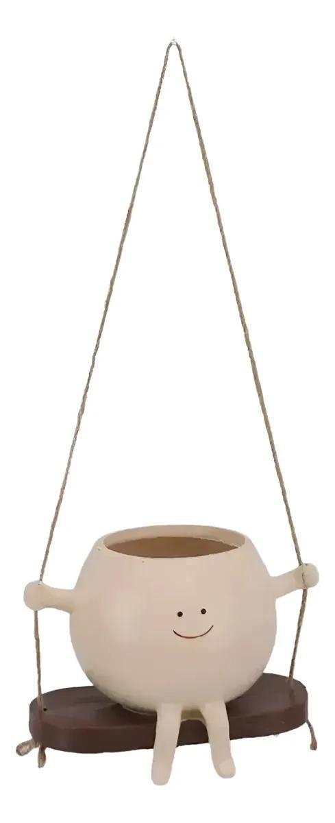 MACETERO COLGANTE DISEÑO CARITA FELIZ PARA PLANTAS - 7