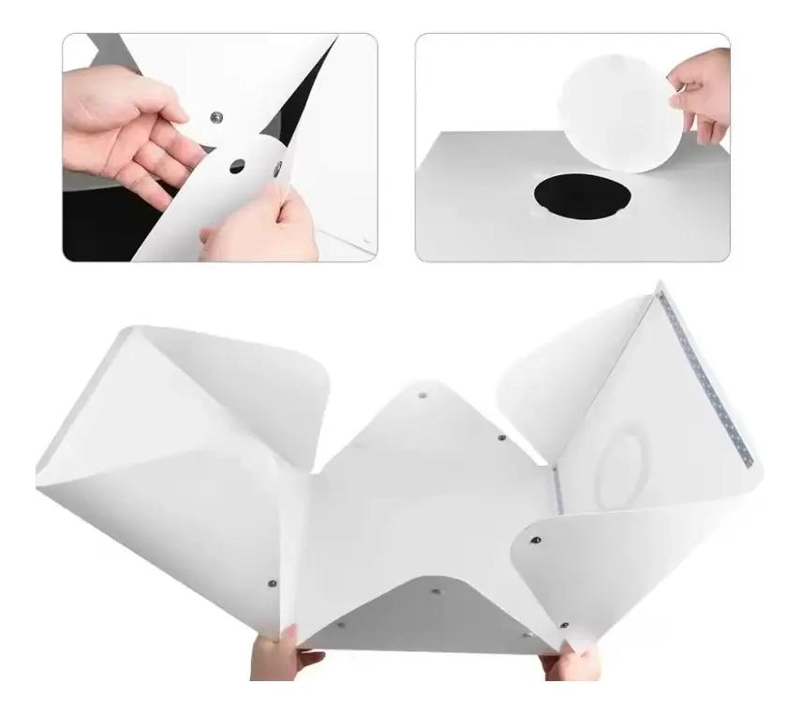 MINI ESTUDIO PLEGABLE PARA FOTOGRAFIA CON LUZ LED - 2