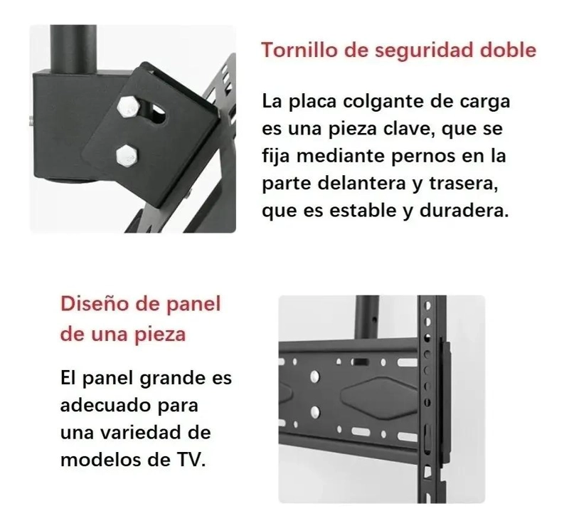 SOPORTE DE TECHO AJUSTABLE PARA TELEVISORES DE 26 A 60 PULGADAS - 10