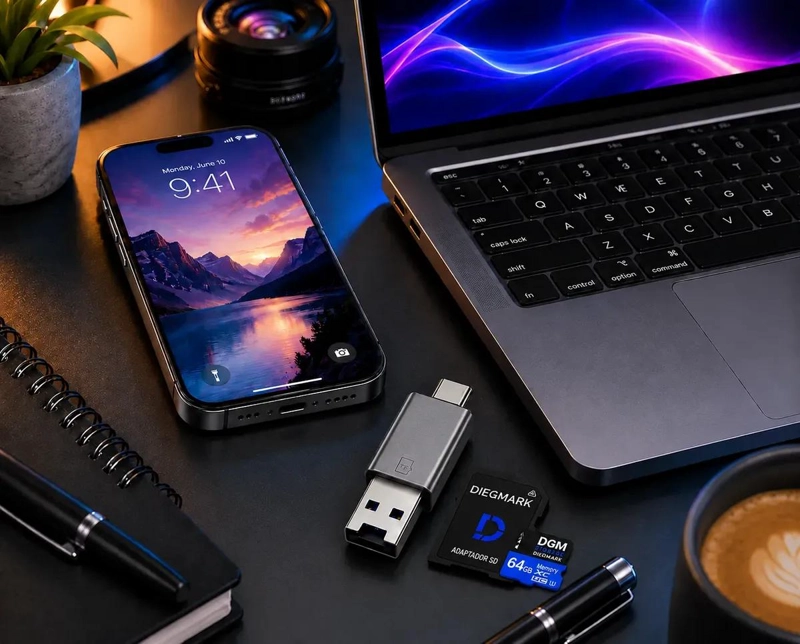 KIT LECTOR DE TARJETAS 2 EN 1 Y MICROSDXC 64GB - 3