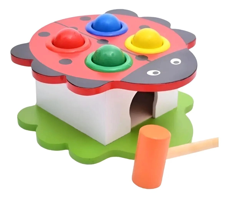 MARTILLO DIDACTICO DE MADERA PARA DESARROLLO INFANTIL - 1