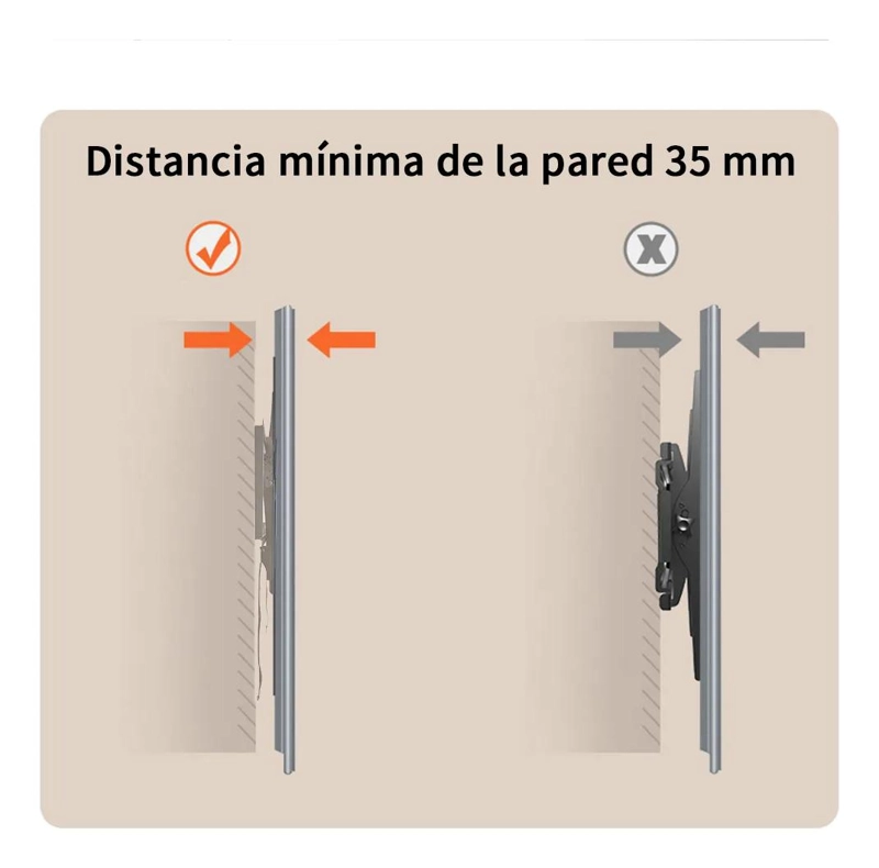 SOPORTE INCLINABLE PARA TV DE 32 A 75 PULGADAS CON HDMI - 6