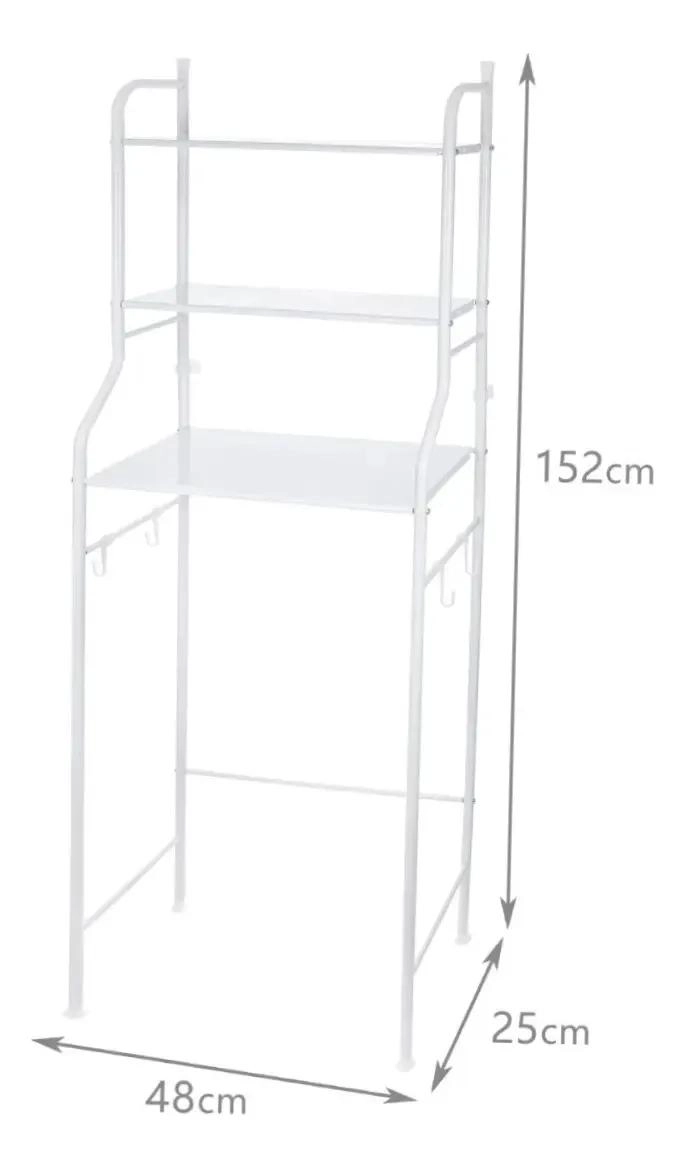 ESTANTE METALICO COMPACTO PARA ORGANIZAR BAÑO SOBRE INODORO - 2