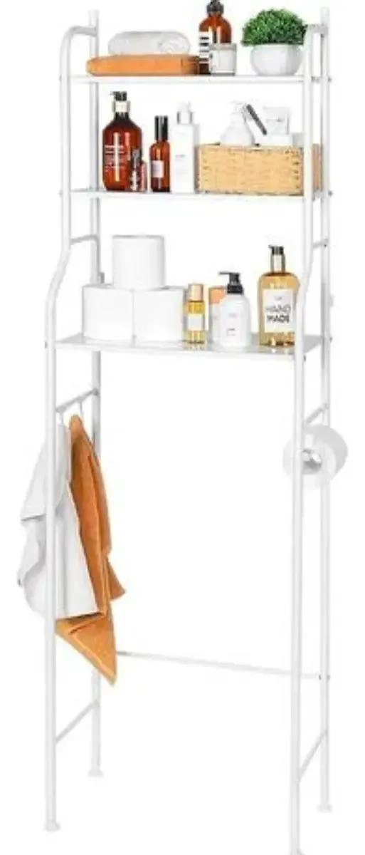 ESTANTE METALICO COMPACTO PARA ORGANIZAR BAÑO SOBRE INODORO - 6