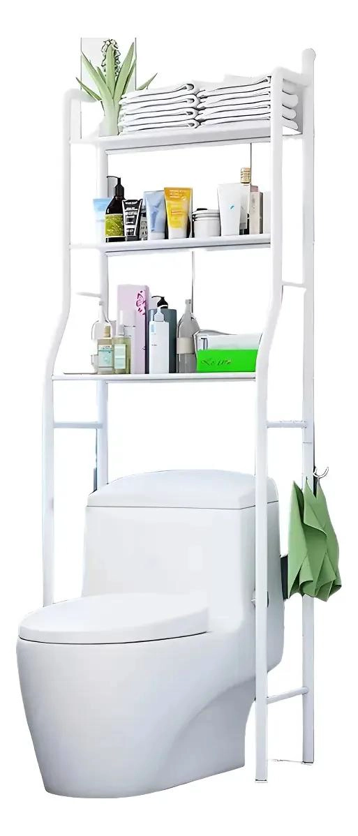 ESTANTE METALICO COMPACTO PARA ORGANIZAR BAÑO SOBRE INODORO - 9