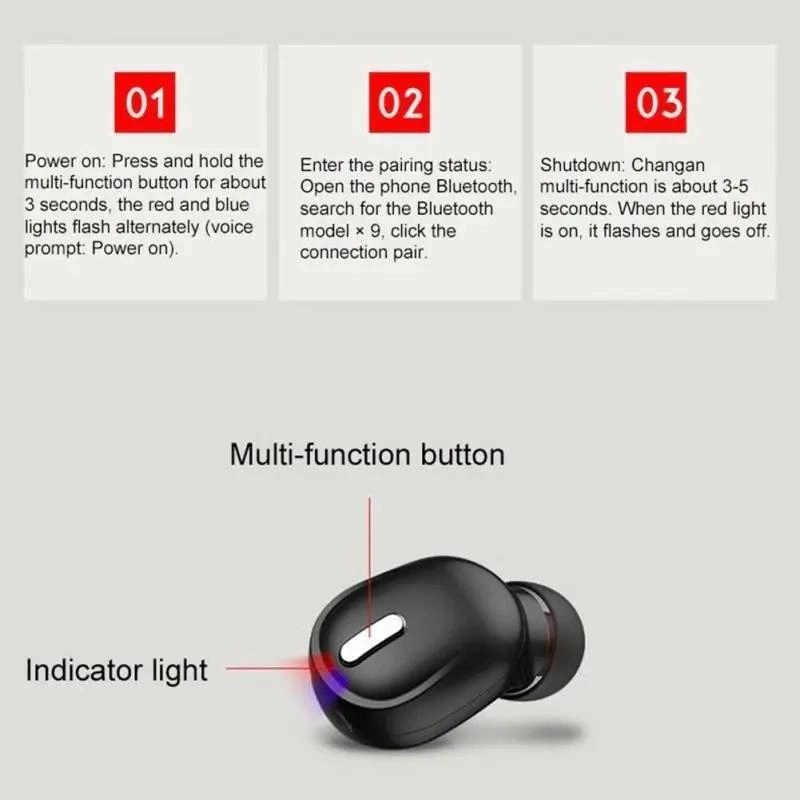 AURICULAR INALAMBRICO MINI BLUETOOTH 5.0 CON MICROFONO - 4