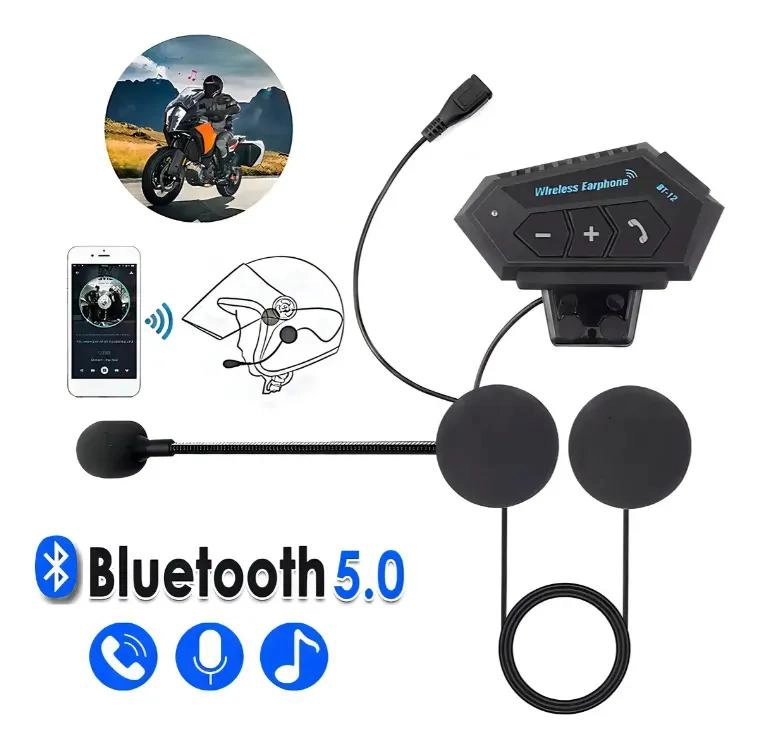 AURICULARES BLUETOOTH 5.0 PARA CASCO DE MOTO IMPERMEABLES - 2
