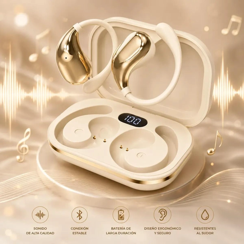 AUDIFONOS INALAMBRICOS BLUETOOTH 5.3 CON MICROFONO Y CONTROL TACTIL - 7