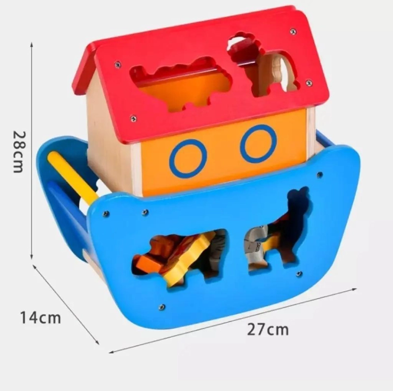 JUGUETE DIDACTICO DE MADERA PARA NIÑOS CON FORMAS Y NUMEROS - 4