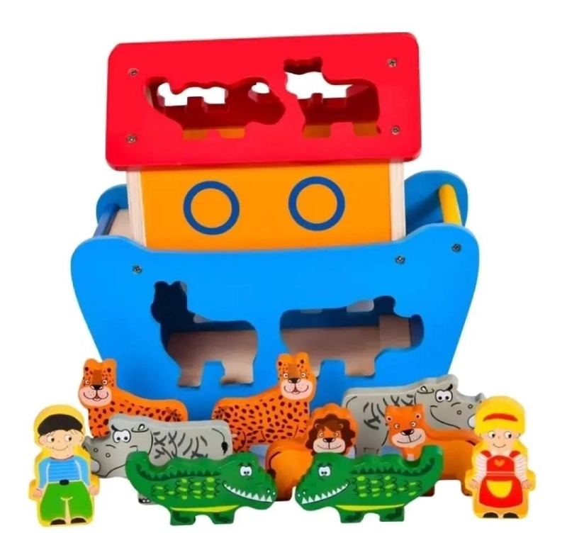 JUGUETE DIDACTICO DE MADERA PARA NIÑOS CON FORMAS Y NUMEROS - 5