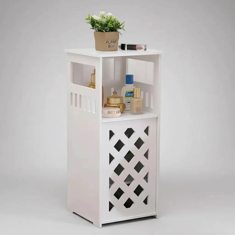 ESTANTE DE BAÑO COMPACTO CON PUERTA Y 3 ESTANTES INTERNOS - 5
