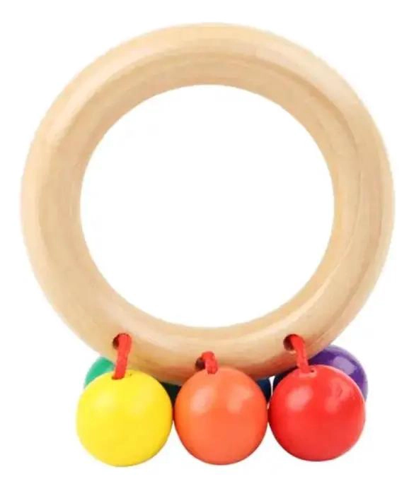 JUGUETES SENSORIALES DE MADERA PARA BEBE S MONTESSORI 4 PZAS - 2