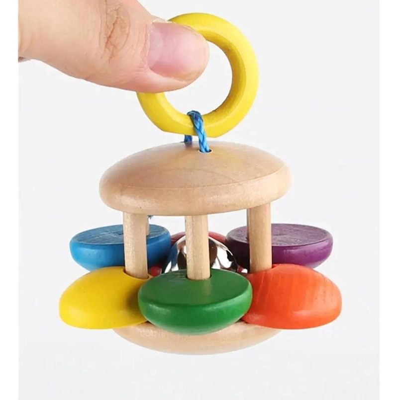 JUGUETES SENSORIALES DE MADERA PARA BEBE S MONTESSORI 4 PZAS - 8