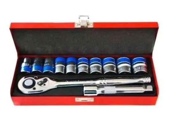 SET DE HERRAMIENTAS CON DADOS Y TRINQUETE DE 12 PIEZAS - 2