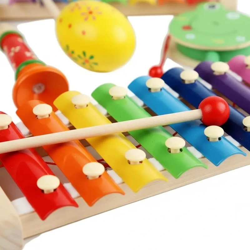 SET DE INSTRUMENTOS MUSICALES DE MADERA PARA NIÑOS - 2
