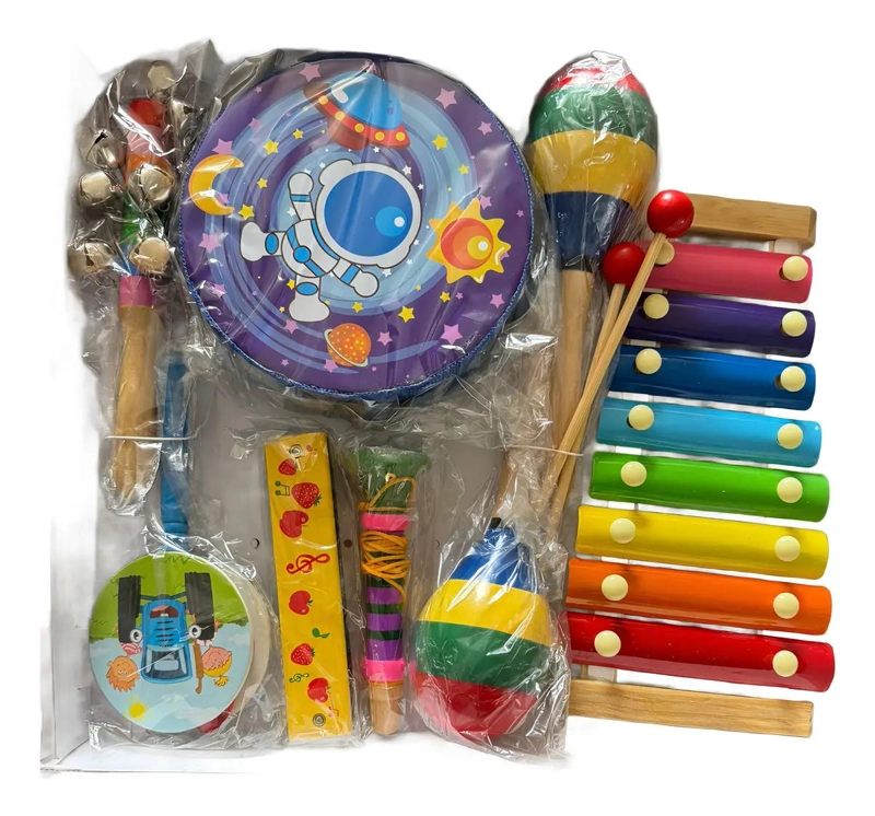 SET DE INSTRUMENTOS MUSICALES DE MADERA PARA NIÑOS - 7