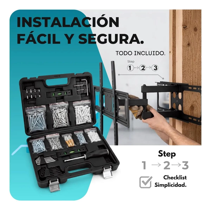 SOPORTE ARTICULADO PARA TELEVISORES DE 32 A 80 PULGADAS - 5
