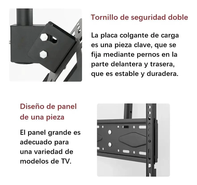 SOPORTE DE TECHO AJUSTABLE PARA TELEVISORES DE 26 A 60 PULGADAS - 10