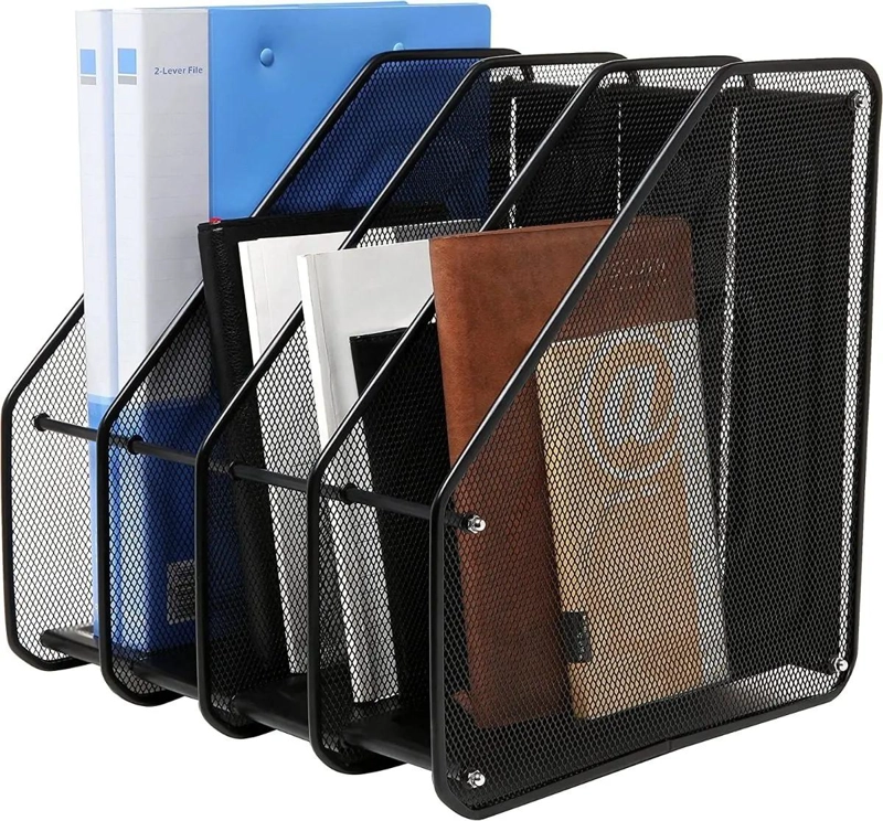 ORGANIZADOR VERTICAL DE ESCRITORIO CON 4 COMPARTIMENTOS - 1