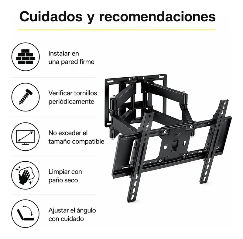 SOPORTE DE PARED ARTICULADO PARA TV DE 40 A 80 PULGADAS - 7