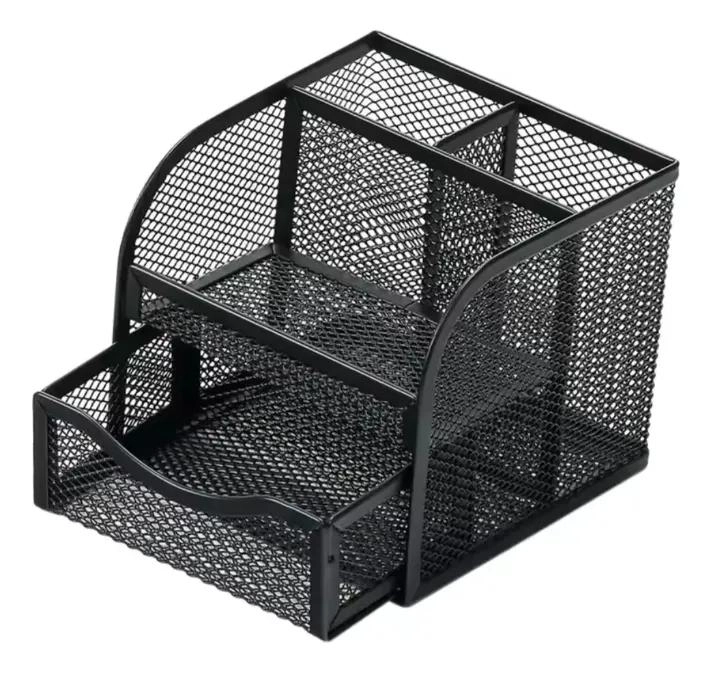 ORGANIZADOR DE ESCRITORIO CON PORTALAPICES Y COMPARTIMENTOS - 1