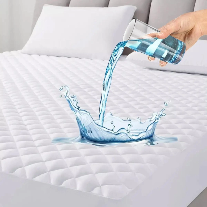 CUBRECOLCHON IMPERMEABLE PARA CAMA DE 2 PLAZAS CON CONFORT - 1