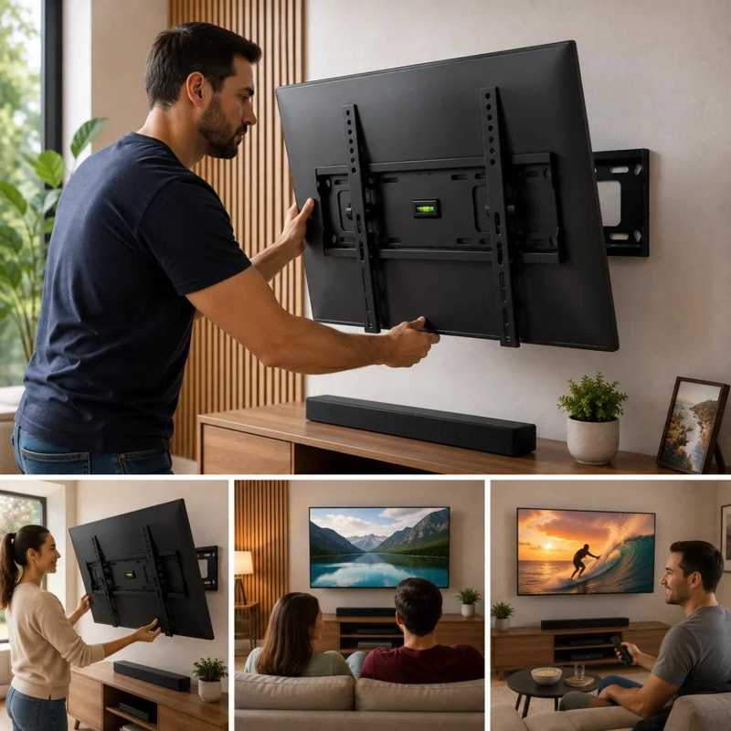 SOPORTE DE PARED FIJO UNIVERSAL PARA TELEVISORES DE 23 A 65 PULGADAS - 6
