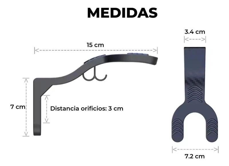 SOPORTE DE PARED PARA CASCO DE MOTO Y ACCESORIOS - 3