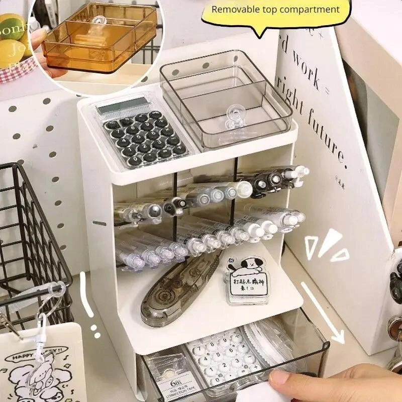 ORGANIZADOR DE ESCRITORIO PARA LAPICES Y MAQUILLAJE CON DISEÑO MODERNO - 3