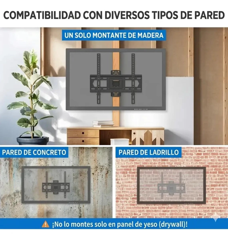 SOPORTE METALICO INCLINABLE PARA TV DE 32 A 55 PULGADAS - 7
