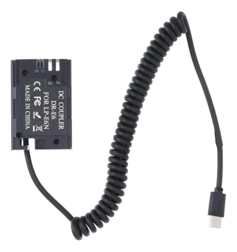 BATERIA FICTICIA LP-E6 PARA CAMARAS CANON CON USB-C - 2