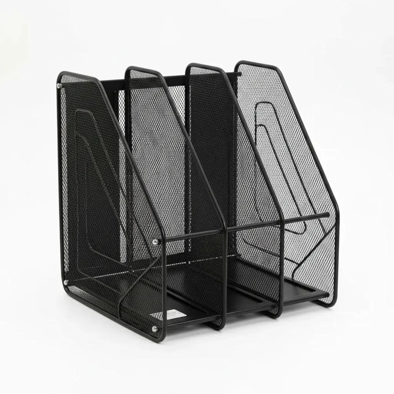 ORGANIZADOR METALICO DE ESCRITORIO CON 3 COMPARTIMENTOS - 6
