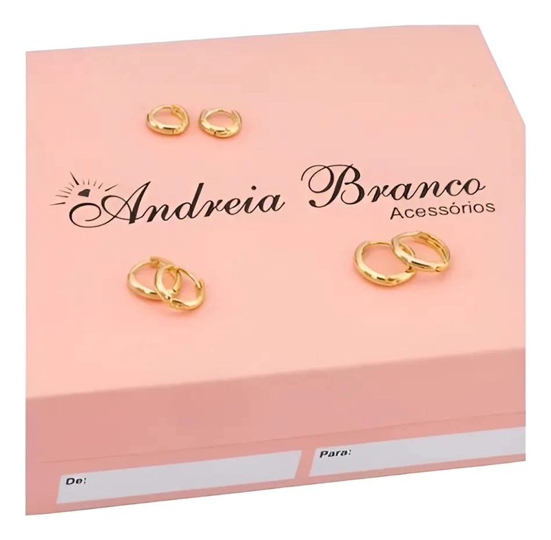 PACK DE 6 AROS BAÑADOS EN ORO 18K PARA MUJER Y NIÑAS - 1